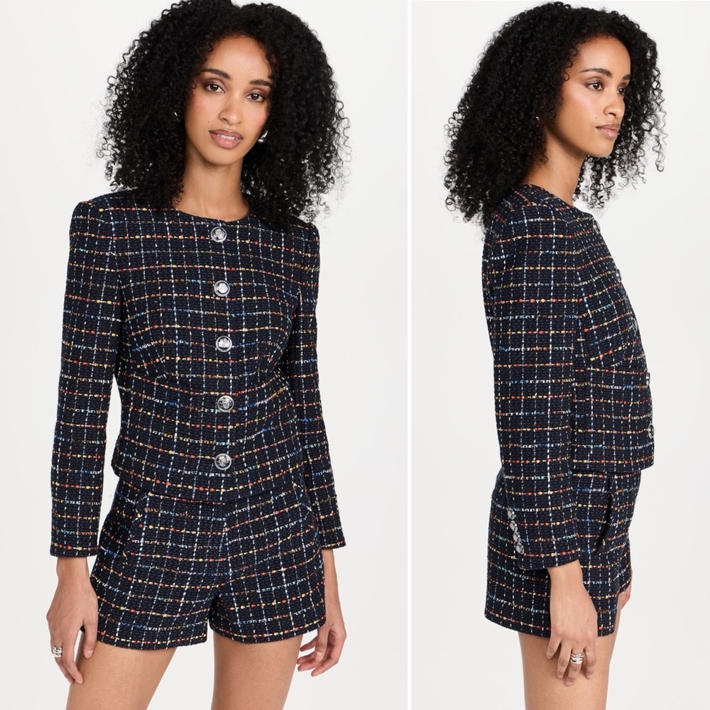 Veronica Beard Nathan Jacket in Navy Multi Size 10